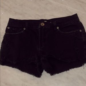7 For All Mankind Black Jean Shorts In Size 12